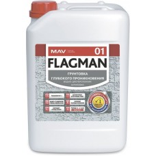 Грунтовка глубокого проникновения бесцветная, 5л (5,0 кг) MAV FLAGMAN 01 (Мав Флагман)